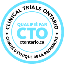 Logo du Clinical Trials Ontario Seal: "Qualifié par CTO